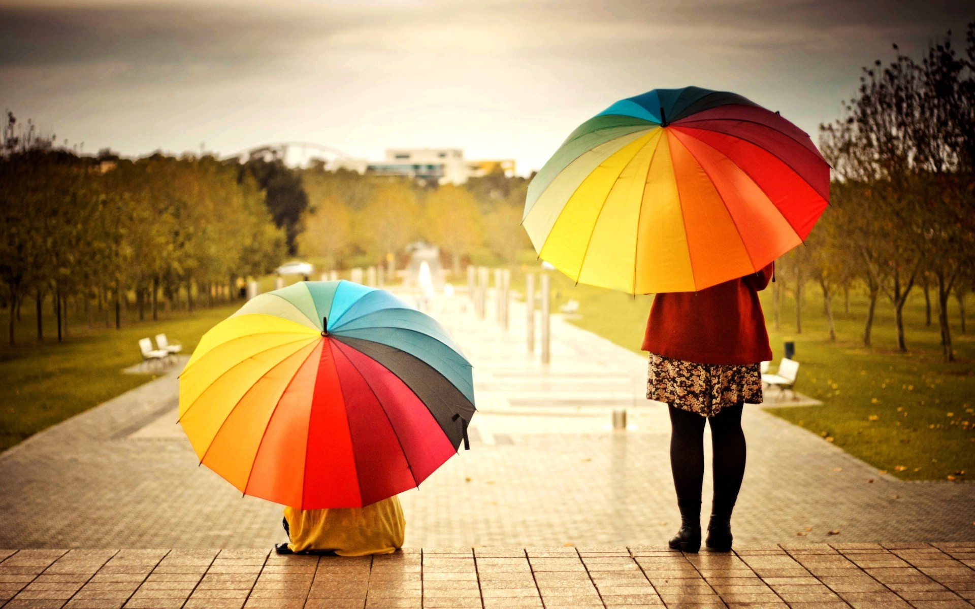 осенние прогулки под зонтом