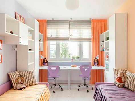 дизайн детской комнаты для двух разнополых детей с фото 6