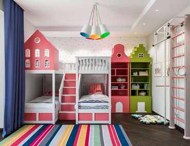 необычный дизайн детской комнаты