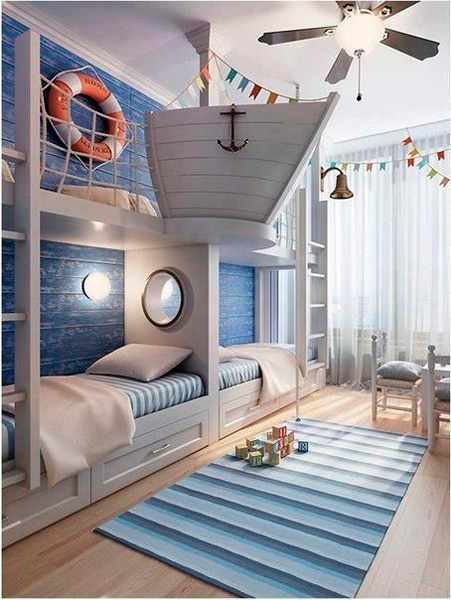необычный дизайн детской комнаты для мальчиков
