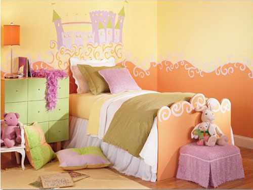оранжевая детская комната 7