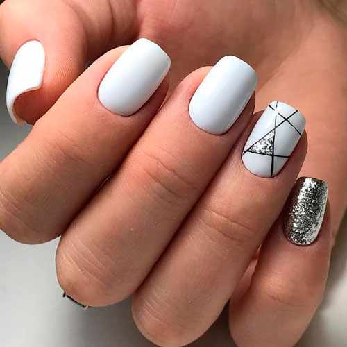 фото дизайна ногтей в белом цвете 3