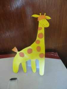 Аппликация для малышей: жираф
