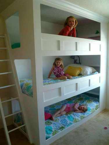 фото детской комнаты для трех девочек