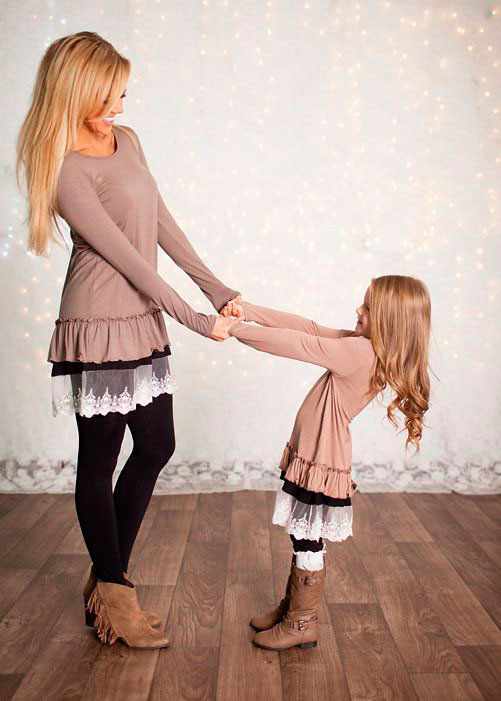 фотографии мамы и дочки в одинаковой одежде 7