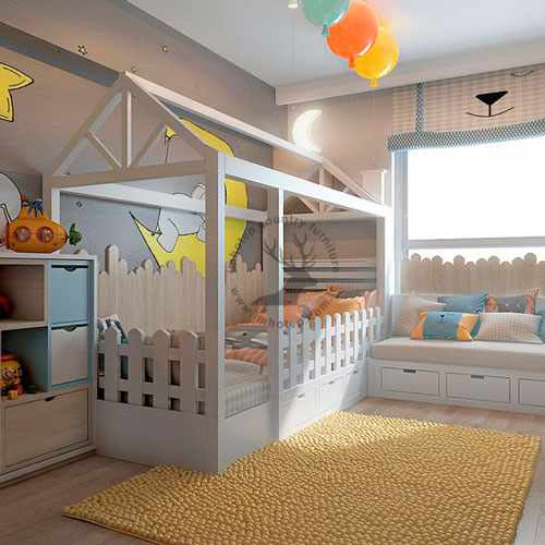  Детская комната в скандинавском стиле для девочки 8