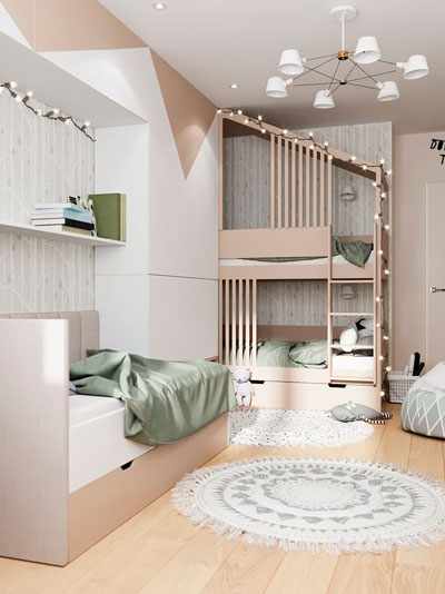 Детская комната в скандинавском стиле для подростка 9