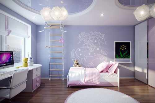 детская комната в фиолетовом цвете 2
