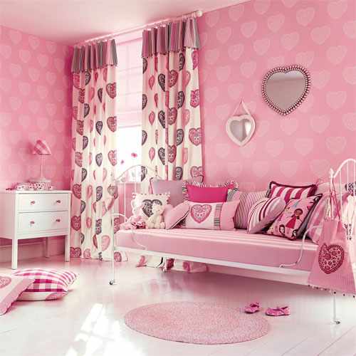 детская комната в розововых цветах 3