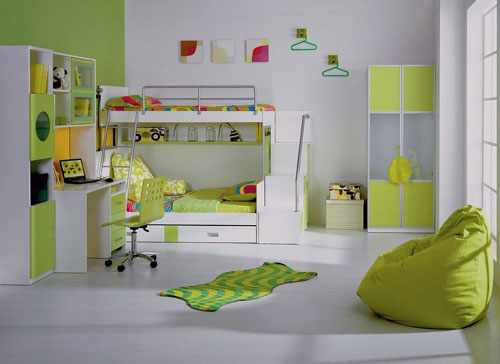 детская комната в зеленом цвете 3