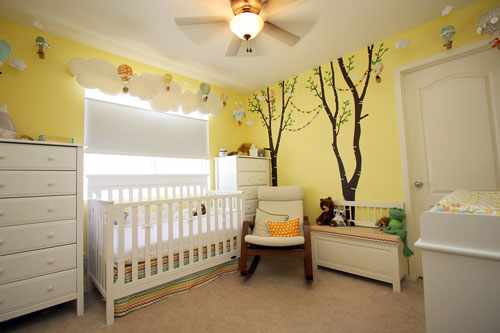 детская комната в желтых цветах 3