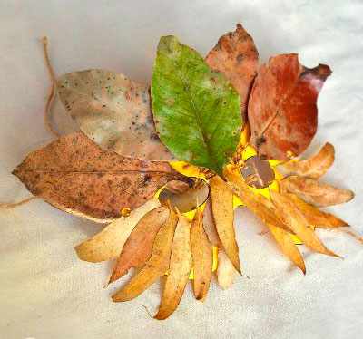 поделка в сад из осенних листьев своими руками 5