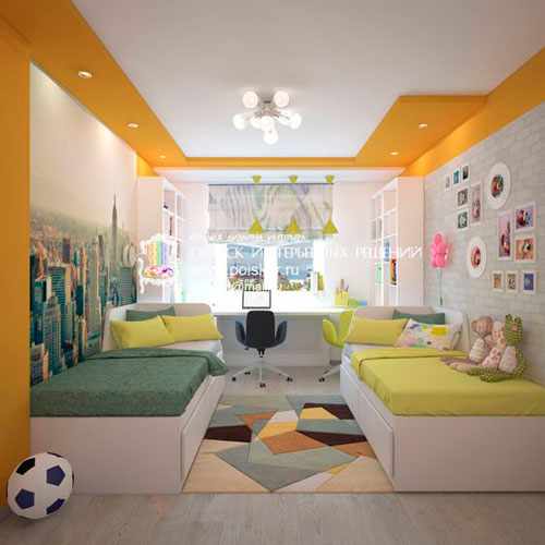 какой дизайн детской прямоугольной комнаты выбрать