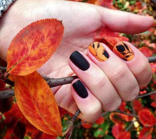 маникюр дизайн ногтей осень фото