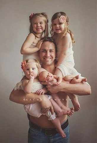 папа с детьми