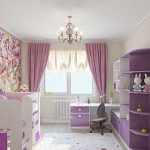 фиолетовый цвет в комнате девочки
