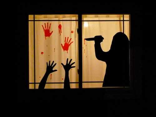 Хэллоуин украсить окна своими руками