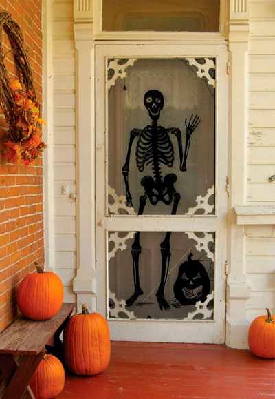 Хэллоуин украсить окна своими руками 5