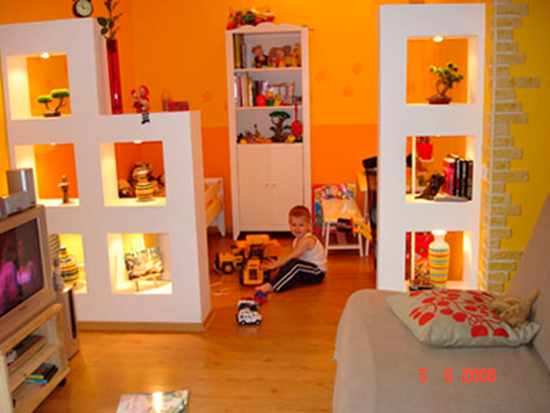 детская и гостинная в одной комнате