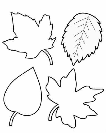 осенние листья для вырезания из бумаги 21