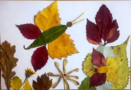 Осенние поделки в садик из листьев 3