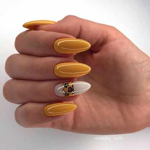 идеи осеннего маникюра на длинные ногти с фото 8