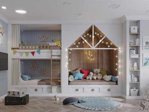 идея зонирования детской комнаты