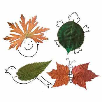 детские поделки из листьев на тему осень в школу 10