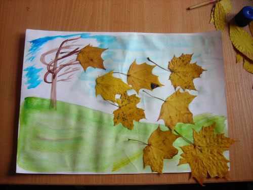 детские поделки из листьев на тему осень в школу 5