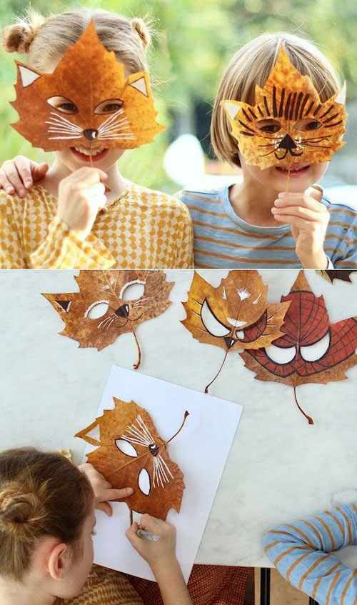 детские поделки из листьев на тему осень в сад 9