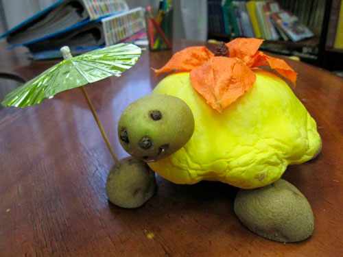 поделка черепаха из овощей в школу