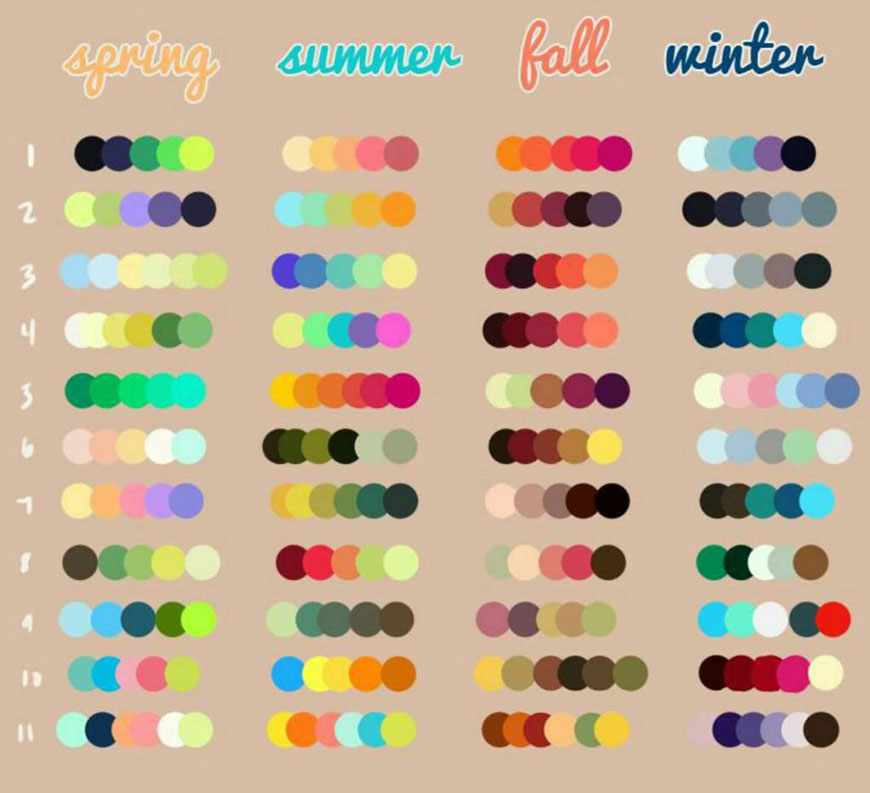 Разноцветный маникюр сочетание цветов схемы 2