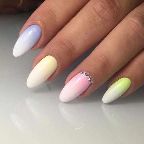 маникюр разноцветные ногти