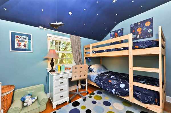 дизайн детской комнаты в стиле космос