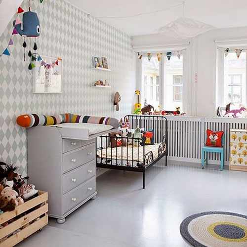 скандинавский стиль в интерьере детской комнаты 2