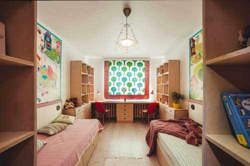 Планировка детской комнаты для двоих детей: лучшие идеи 8