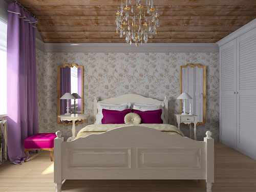 спальня в деревянном доме в стиле прованс 3