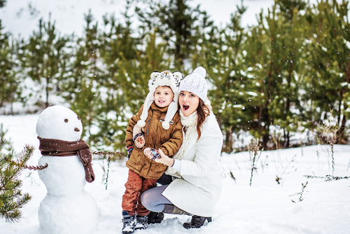 идеи для фотосессии всей семьей зимой
