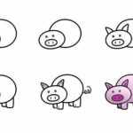 Рисуем свинью по схеме