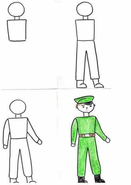 Схем рисования солдата