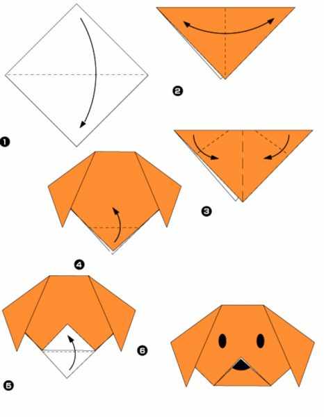 Пример упражнения для ручного труда в технике оригами