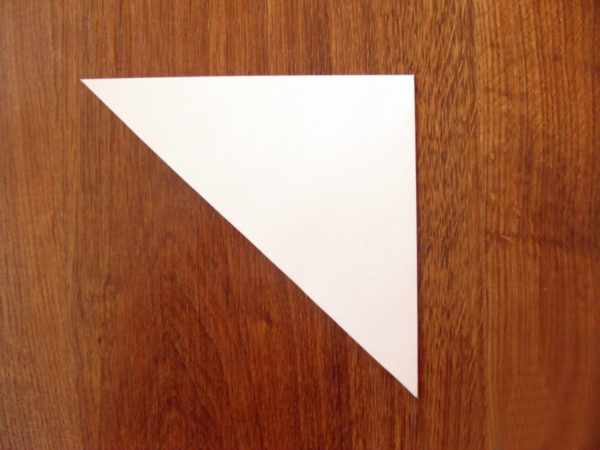 Сложенный пополам треугольник