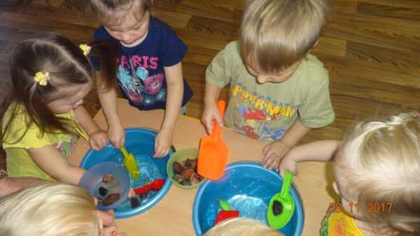 Дети исследуют свойства воды
