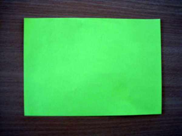 Лист зелёной бумаги