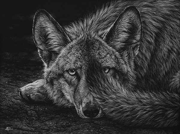 Волк на картине Кристины Пенеску