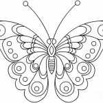 Шаблон для раскраски Бабочка