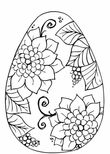 Шаблон раскраски крашеного яйца
