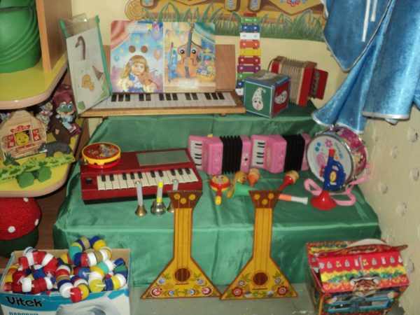 Пример оформления музыкального уголка в детском саду