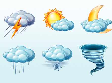 Пиктограммы для обозначения погоды