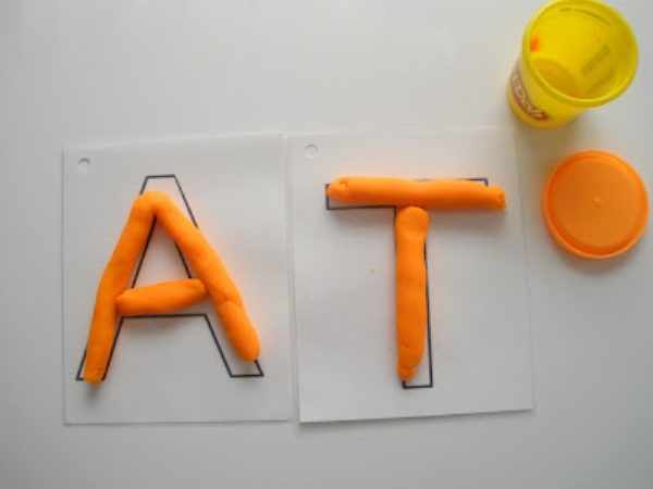 Буквы А и Т: пластилинография